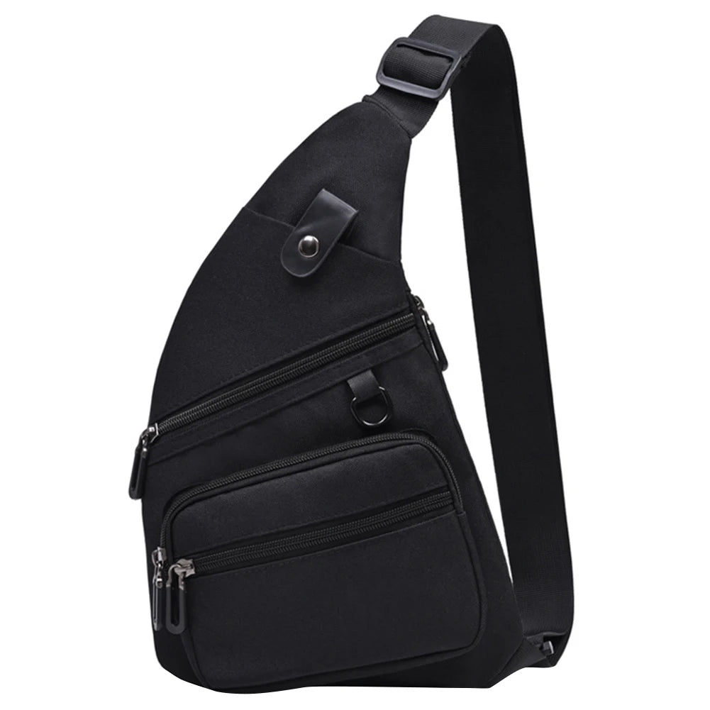 Anti Theft Travel Bag for Men Multifunctional Fanny Pack Large Capacity Waterproof Shoulder Crossbody Bag Solid Sports Chest Bag