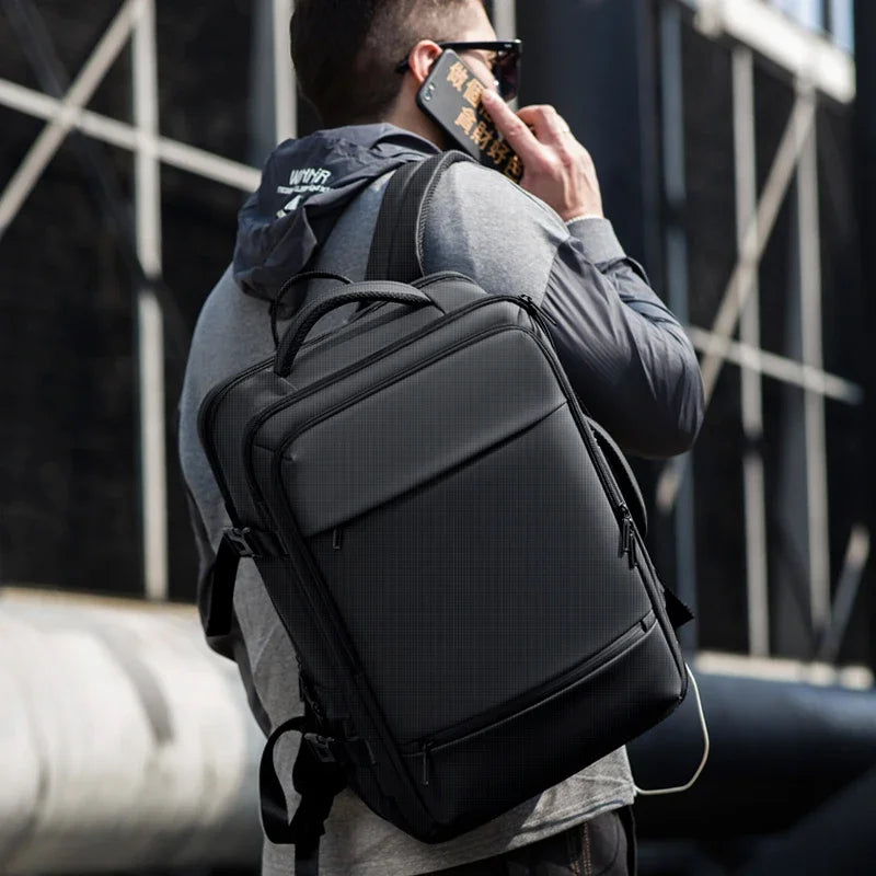 17.3''Laptop Backpack For Men USB Port multi-function Bag High-quality Oxford Expandable Backpack Large Capacity Travel Backpack