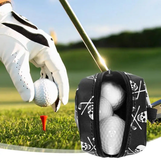 Portable Golf Pouch PU Ball Pouch Golf Bags Golf Accessories Golf Tee Pouch Waterproof Protective Cover For Valuables And