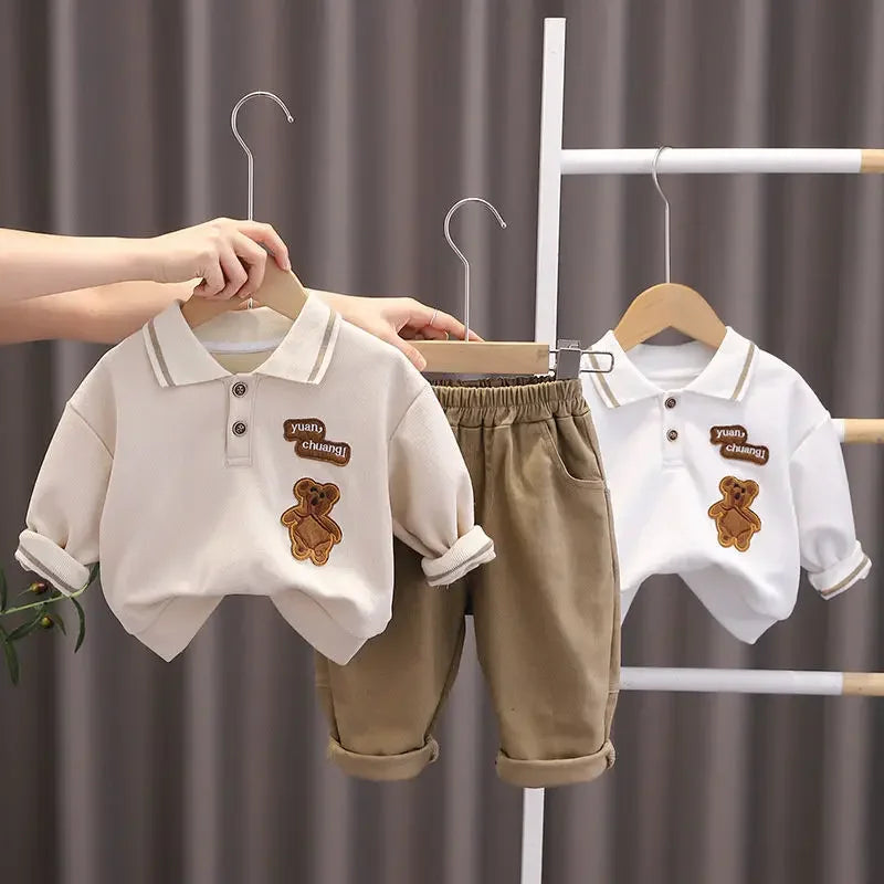 New Autumn Spring Kids Casual Tracksuit Children Boy Girl Cotton Hoodies Jacket Pants 2Pcs/Set  Sport Suit 1 2 3 4 5 Ages
