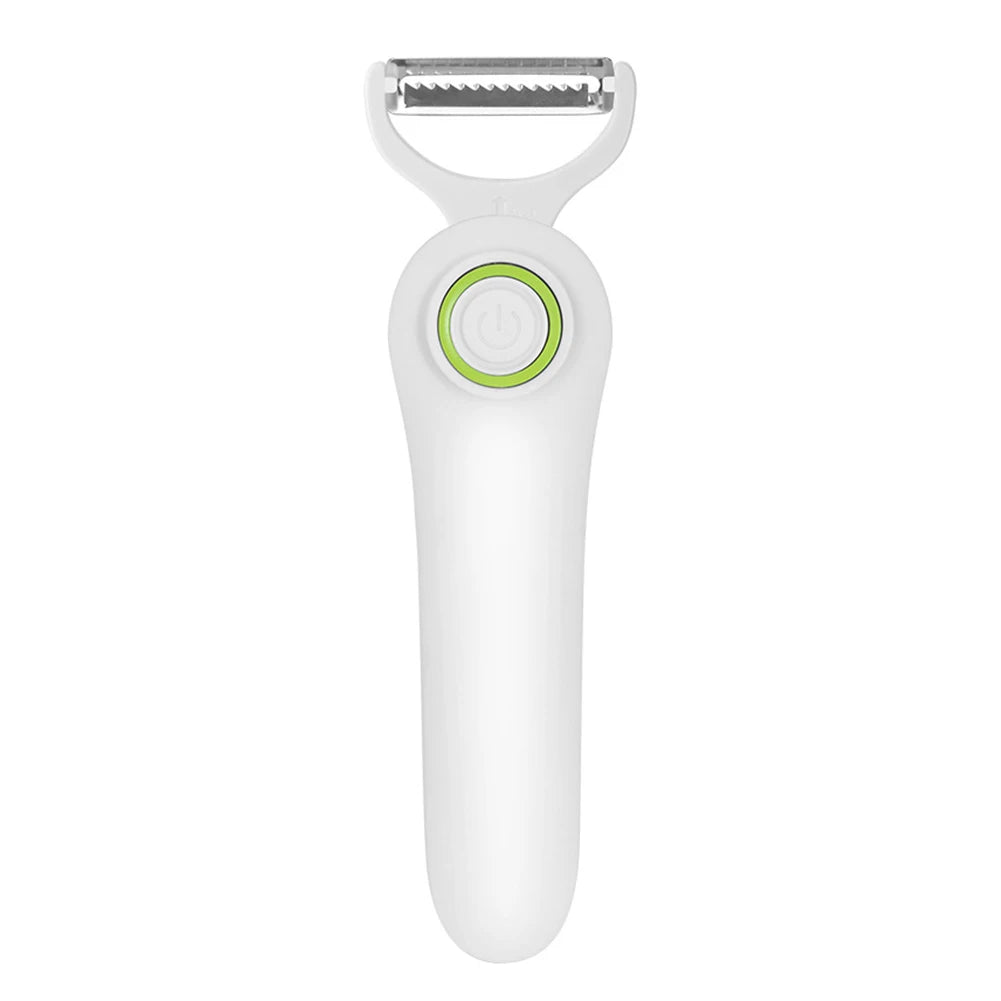 Electric Peeler with 3 Cutter Heads Mini Electric Peeler USB Rechargeable Stainless Steel Safety Lightweight Home Kitchen Tool