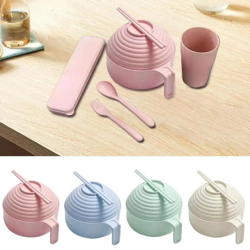 Ramen Bowls Set Ramen Instant Noodle Bowls Ramen Noodle Microwave Bowl Set With Chopsticks Spoon For Ramen Pho Udon Soba Noodle