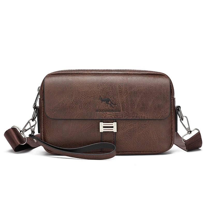 Leather Crossbody Bags Casual Mini Men Handbag Small Men's Shoulder Bag Designer Vintage Leather Messenger BagSmall Men's Shoul