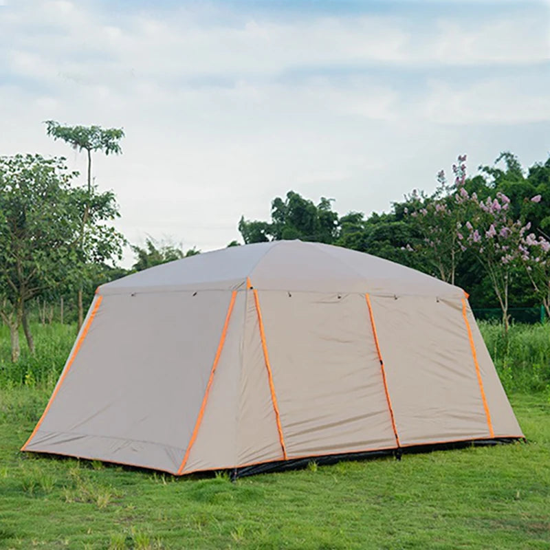 Small Fully Covered Large Size Ultralarge 4 6Persons Double Layers Outdoor 2living Rooms and 1hall Family Camping Tourist Tent