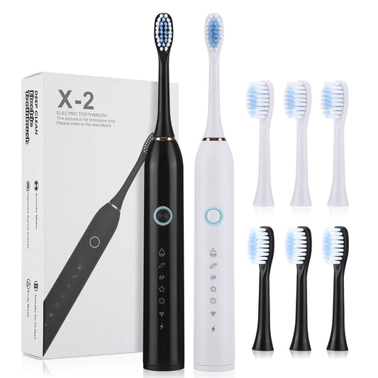 6 Modes Electric Toothbrush Rechargeable Toothbrush High Vibration Dental Tooth Whitening Cleaner Electric Brushes Oral Care