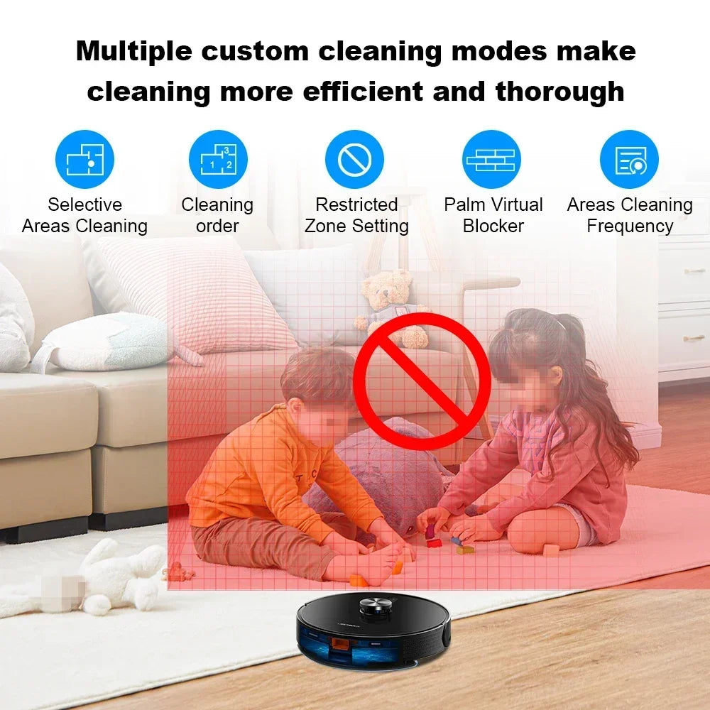 Robot Vacuum Cleaner Liectroux X6 LDS , Lidar Navigation,Wet & Dry Mopping,6500Pa Suction,Multi-Floor Map,Carpet Boosting