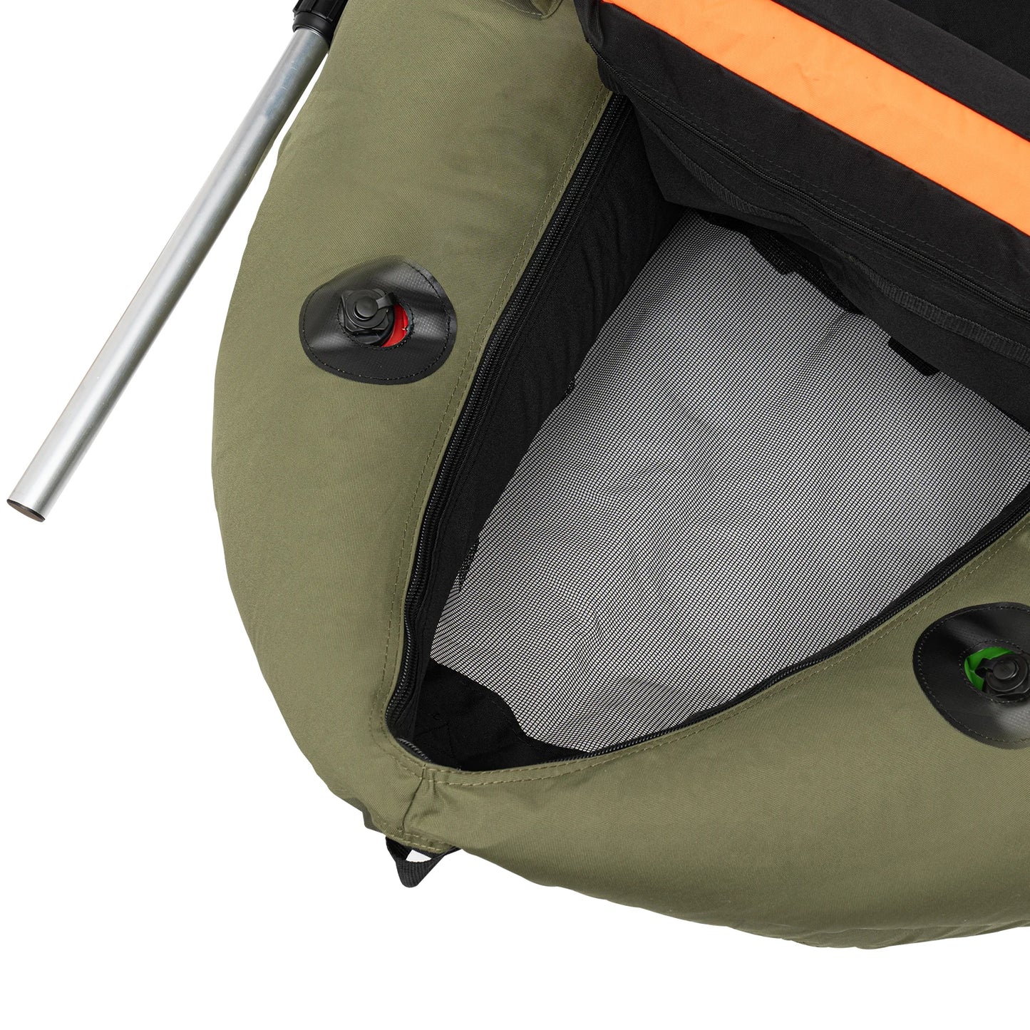 136*105CM Oxford Cloth Kayak Inflatable Fishing Boat Folding Assault Thick And Wear-resistant  Single Boat 286.6 LBS Capacity